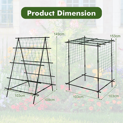 Cucumber Trellis for Climbing Plants Outdoor-Black