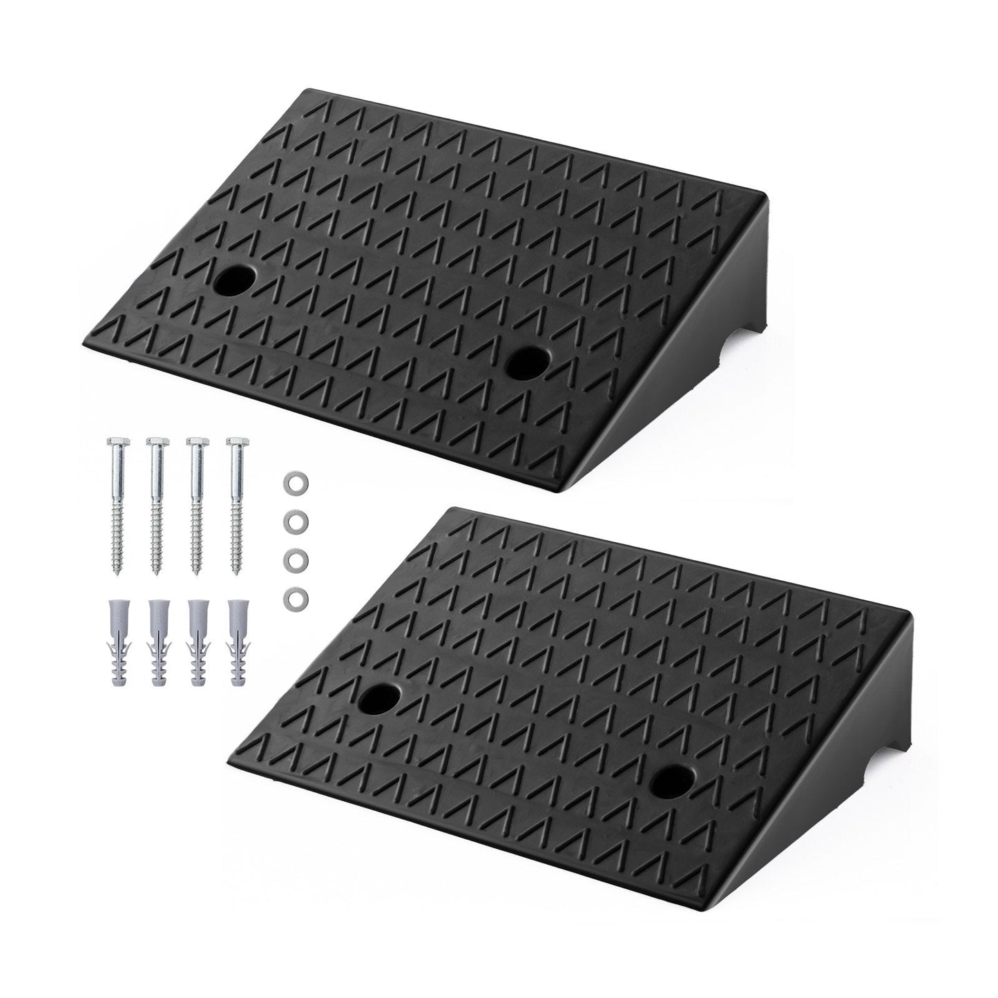Curb Ramp 2 Pack with Predrilled Holes and 4 Expansion Bolts