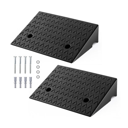 Curb Ramp 2 Pack with Predrilled Holes and 4 Expansion Bolts