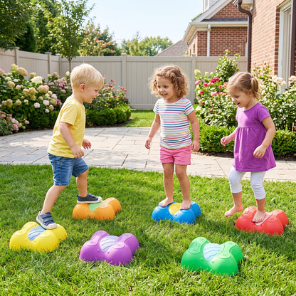 Cute Butterfly Theme 6 Pieces Stepping Stones Non-Slip Design for Ages 3+ Kids