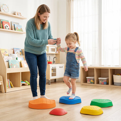 Cute Crab Theme 5 Pieces Stepping Stones Non-Slip Design for Ages 3+ Kids