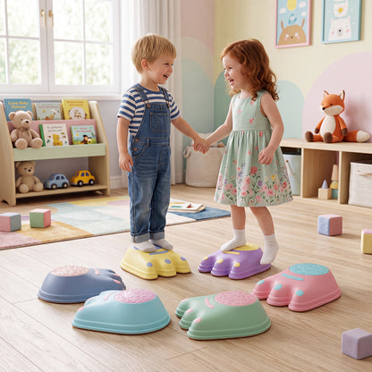 Cute Monster Theme 6 Pieces Non-Slip Design for Ages 3+ Kids