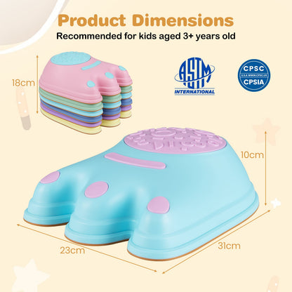Cute Monster Theme 6 Pieces Non-Slip Design for Ages 3+ Kids