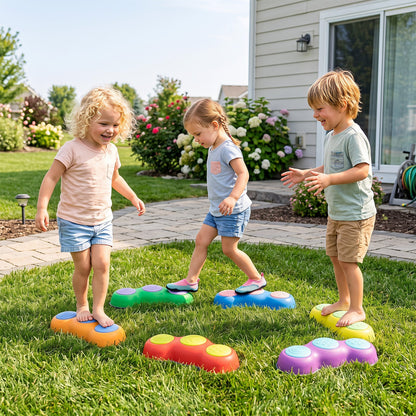 Cute Peanut Theme 5 Pieces Stepping Stones Non-Slip Design for Ages 3+ Kids