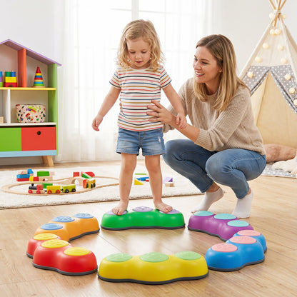 Cute Peanut Theme 5 Pieces Stepping Stones Non-Slip Design for Ages 3+ Kids