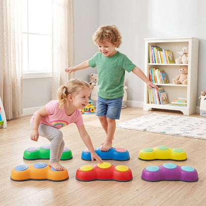Cute Peanut Theme 5 Pieces Stepping Stones Non-Slip Design for Ages 3+ Kids