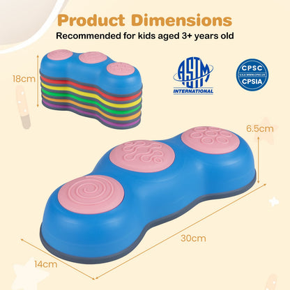 Cute Peanut Theme 5 Pieces Stepping Stones Non-Slip Design for Ages 3+ Kids