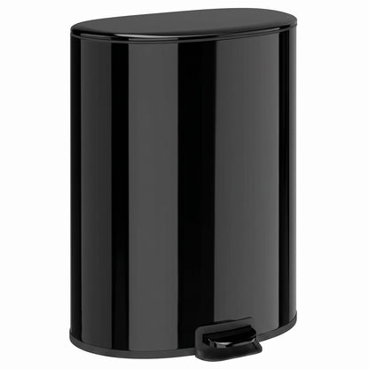HOMCOM 50L Kitchen Pedal Bin, Rubbish Bin with Soft-Close and Stay-Open Lid, Removable Inner Bucket, Black