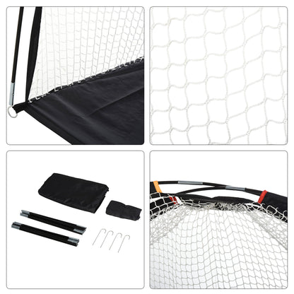 HOMCOM Golf Practice Net with Target Hitting Cloth for Backyard Driving Range Chipping Net with Carry Bag for Indoor & Outdoor Sports Training