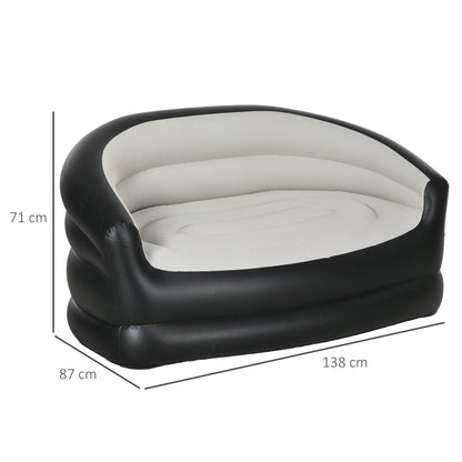 Outsunny Double Inflatable Seat - Grey/Black