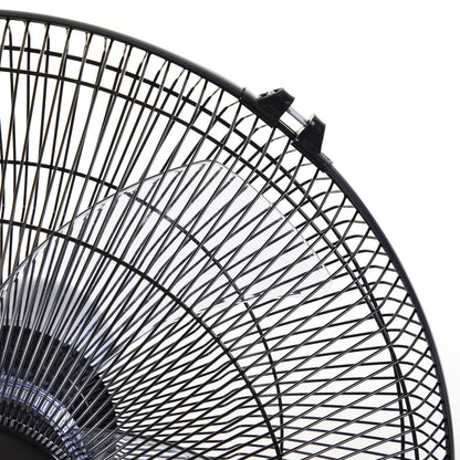 HOMCOM 18" Pedestal Fan, Oscillating Standing Fan with Remote Control, Floor Fan with Adjustable Height, 3 Speed, 7.5-Hour Timer, Black