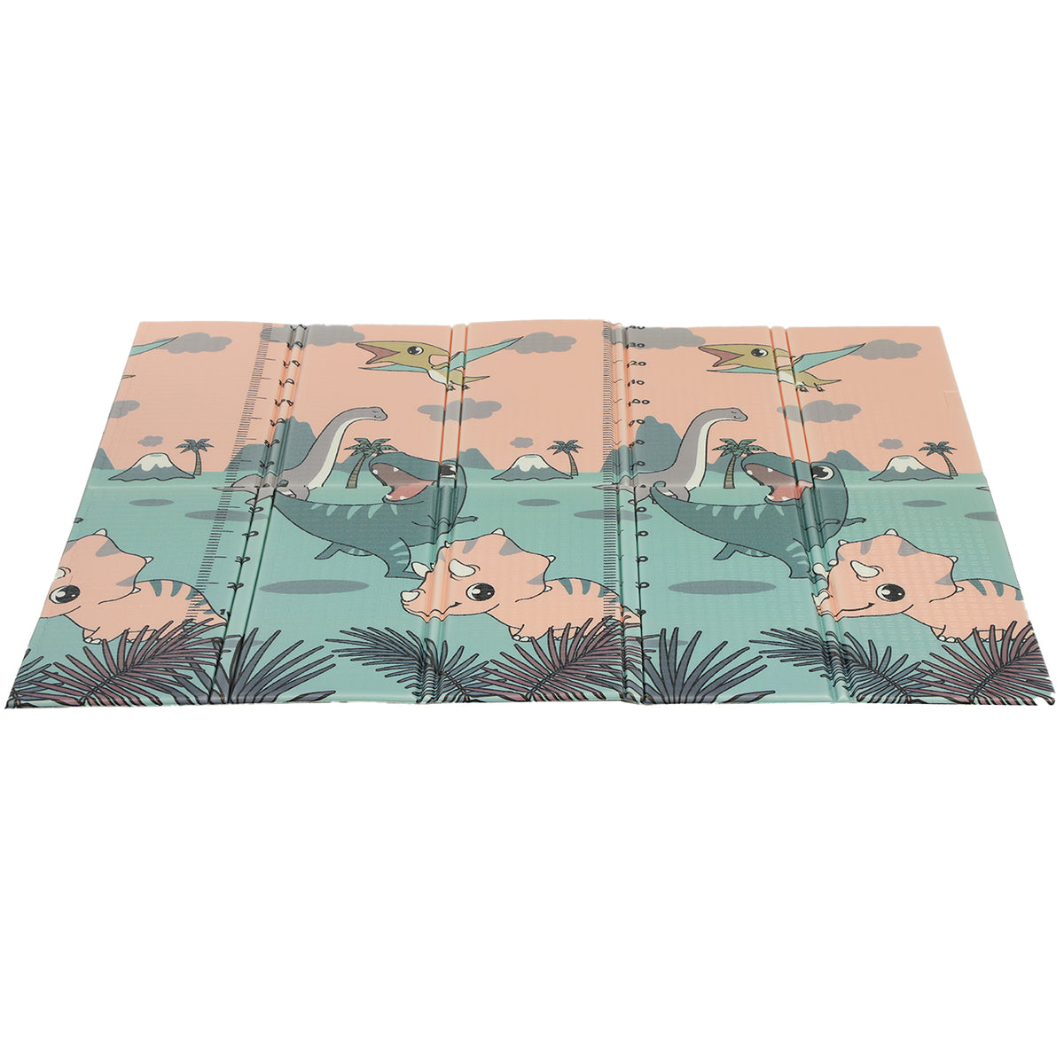 AIYAPLAY Baby Play Mat, Double Sideded Foldable Kids Crawling Mat, Reversible & Waterproof, Dinosaur
