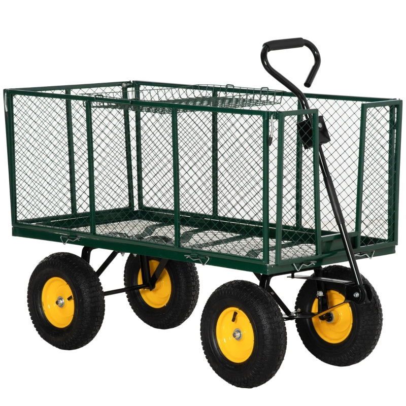 4 Wheel Trolley Cart Dump Wheelbarrow Tipper Truck