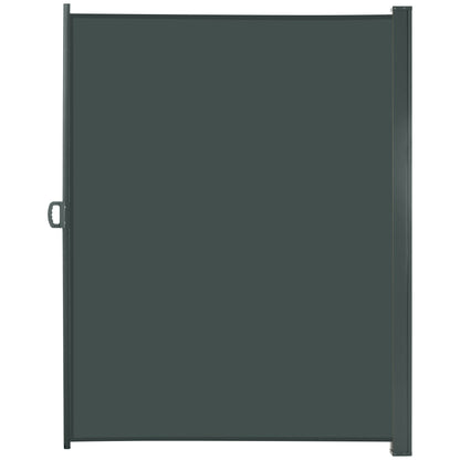 Outsunny 3x2m Retractable Sun Side Awning Screen Fence Patio Garden Wall Balcony Screening Panel Outdoor Blind Privacy Divider, Grey