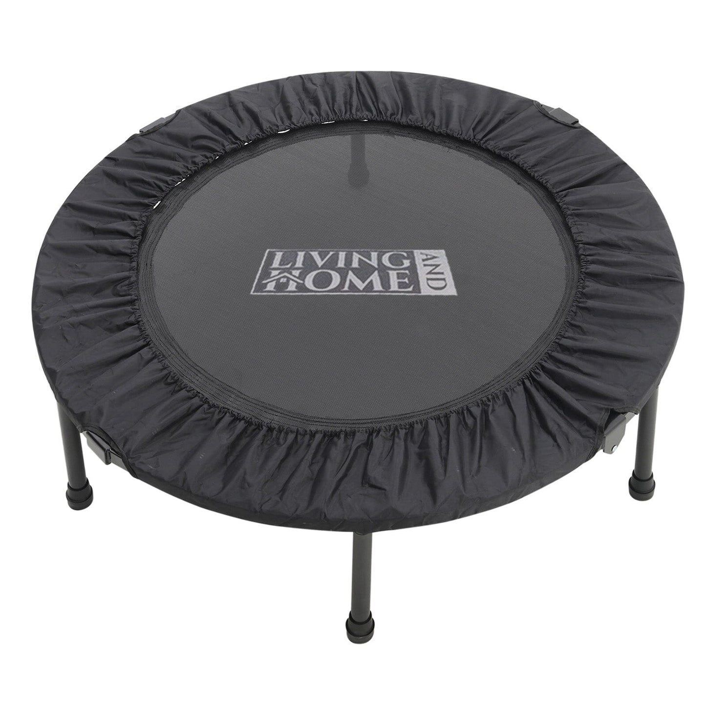 38 Inch Black Foldable Round Exercise Trampoline