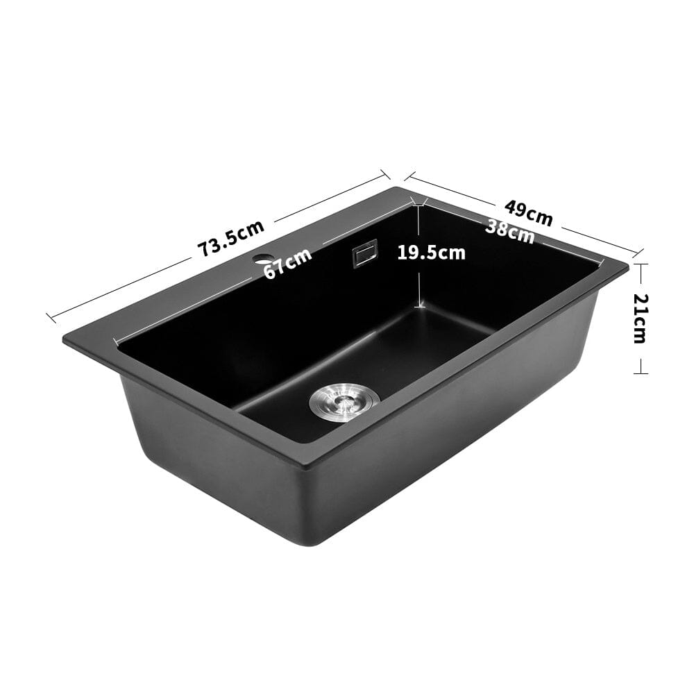 Quartz Undermount Kitchen Sink Single Bowl