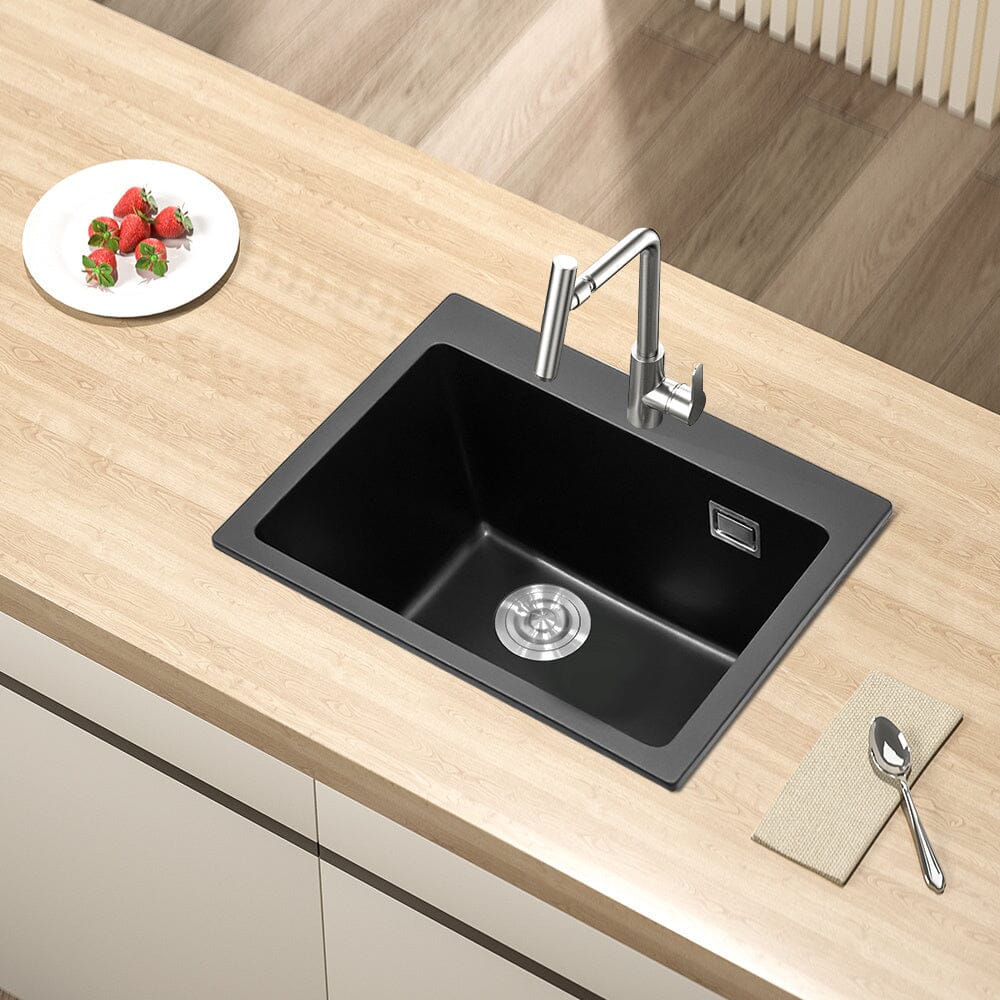 Quartz Undermount Kitchen Sink Single Bowl