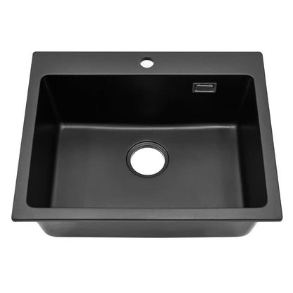 Quartz Undermount Kitchen Sink Single Bowl