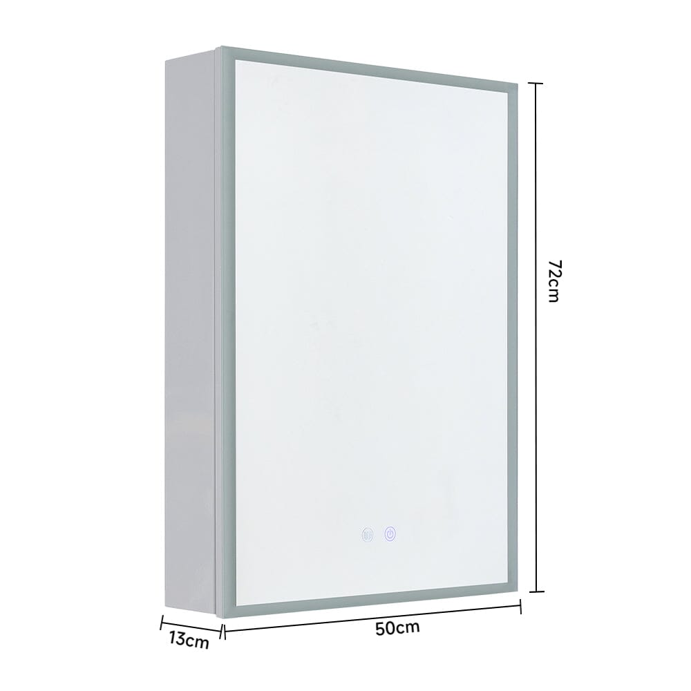 Surface Mount Frameless Single Door LED Mirror Cabinet