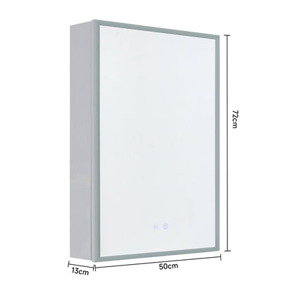 Surface Mount Frameless Single Door LED Mirror Cabinet