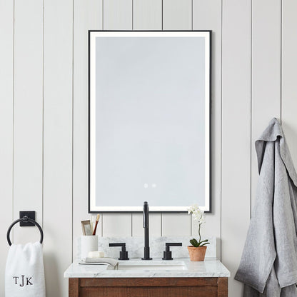 Rectangular 50x70cm Anti-fog Bathroom Vanity Mirror with Touch Lighting