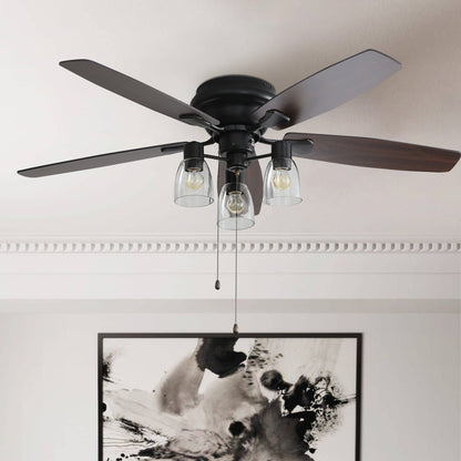 52-inch Low Profile Ceiling Fan Light with Remote