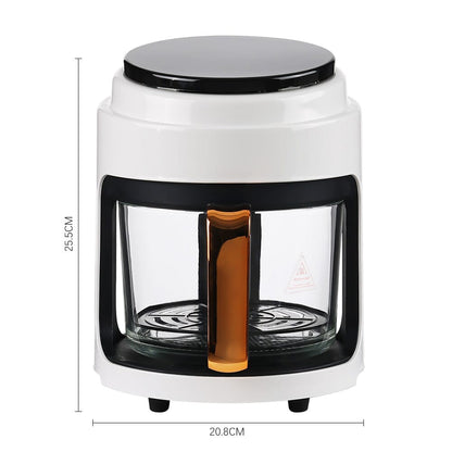 Small 2.2L White/Black Visible Basket Air Fryer