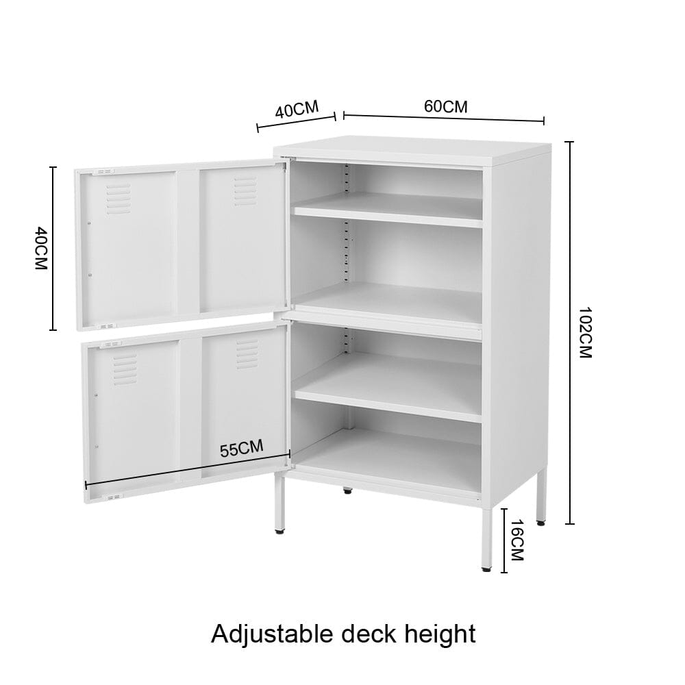Sleek White Two-Door File Cabinet for Modern Storage Solutions