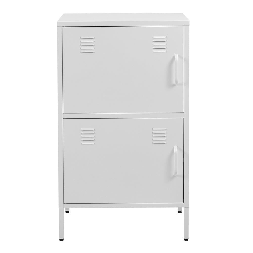 Sleek White Two-Door File Cabinet for Modern Storage Solutions