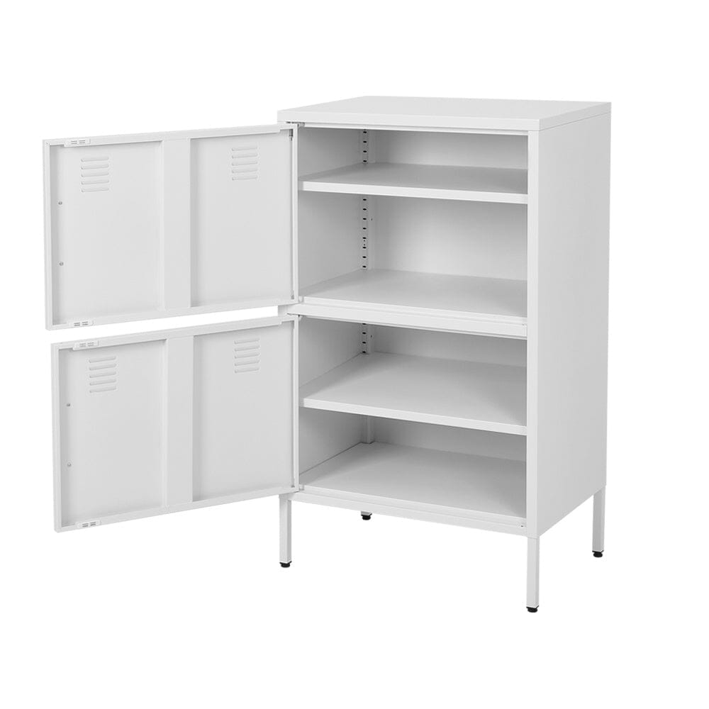 Sleek White Two-Door File Cabinet for Modern Storage Solutions