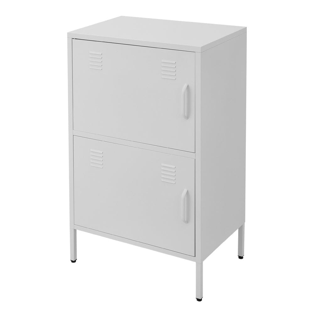 Sleek White Two-Door File Cabinet for Modern Storage Solutions