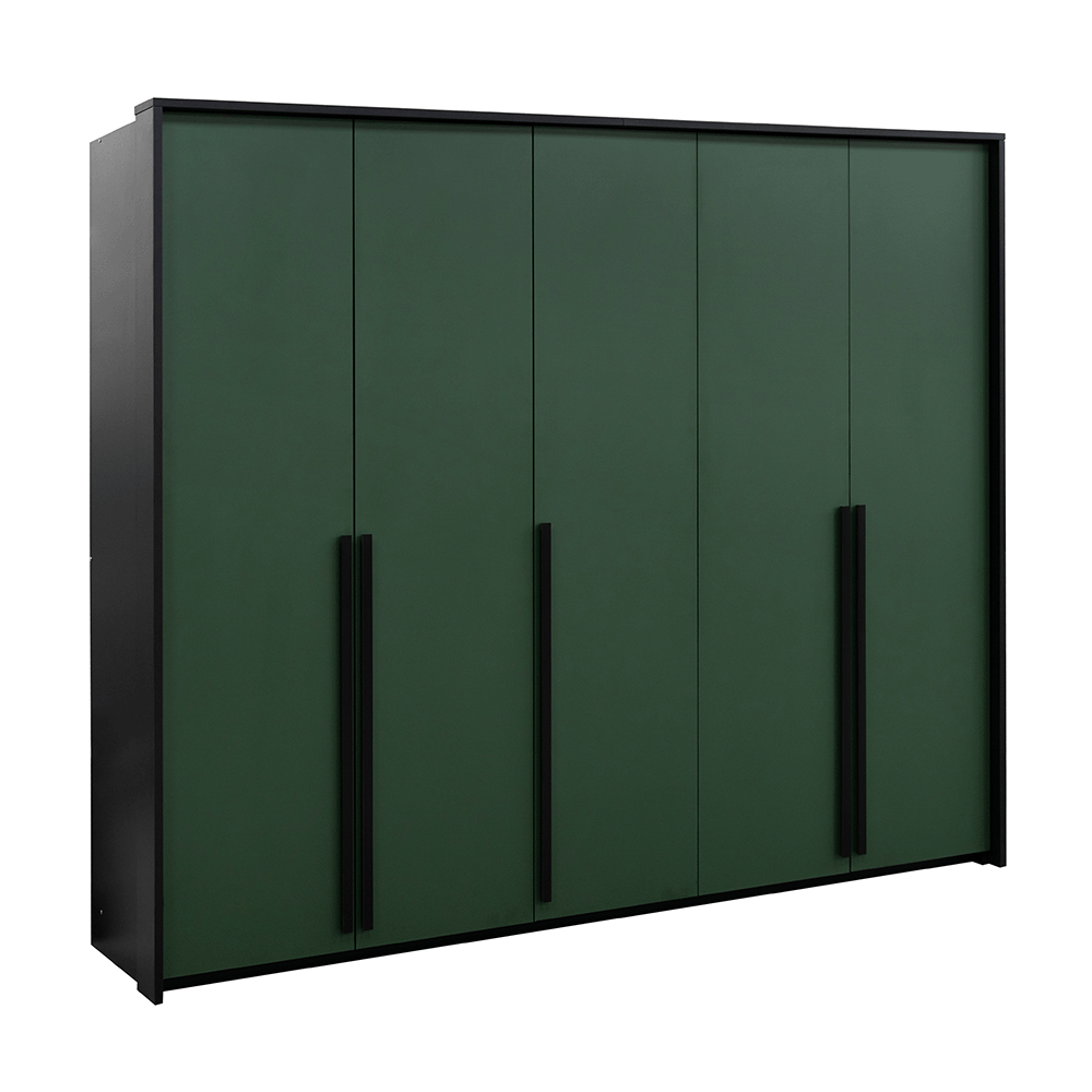 Green Hinged Door Wardrobe 255cm – EVERTON D5