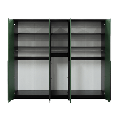 Green Hinged Door Wardrobe 255cm – EVERTON D5