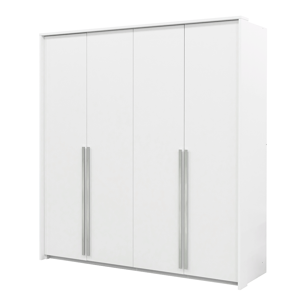 White Hinged Door Wardrobe 205cm – EVERTON D2