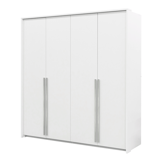 White Hinged Door Wardrobe 205cm – EVERTON D2