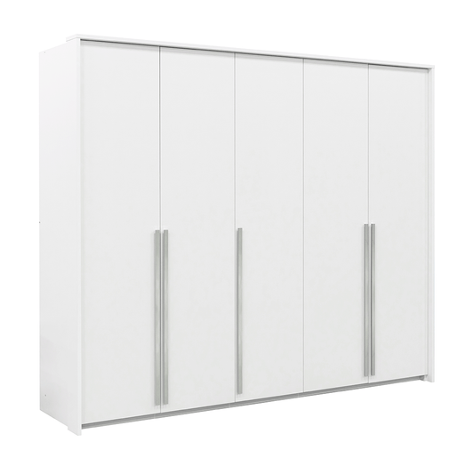 White Hinged Door Wardrobe 255cm – EVERTON D5