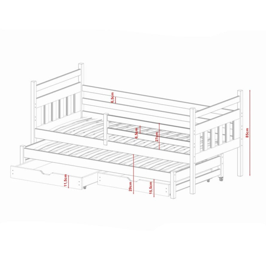 Lichfield Daniel Double Bed with Trundle