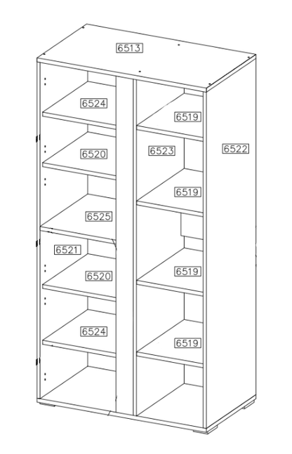 Davos D2 Tall Display Cabinet 90cm