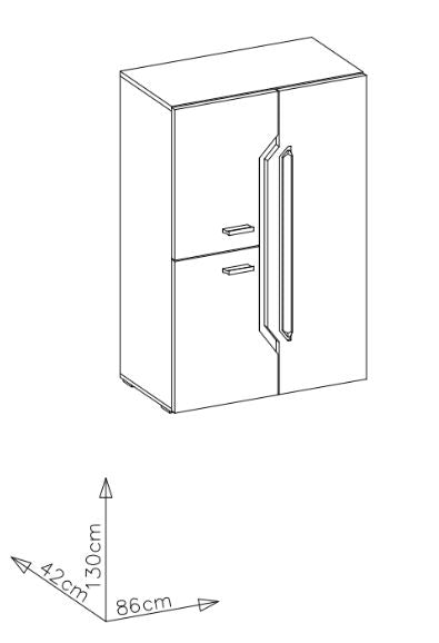 خزانة دافوس 15 مرتفعة 86 سم