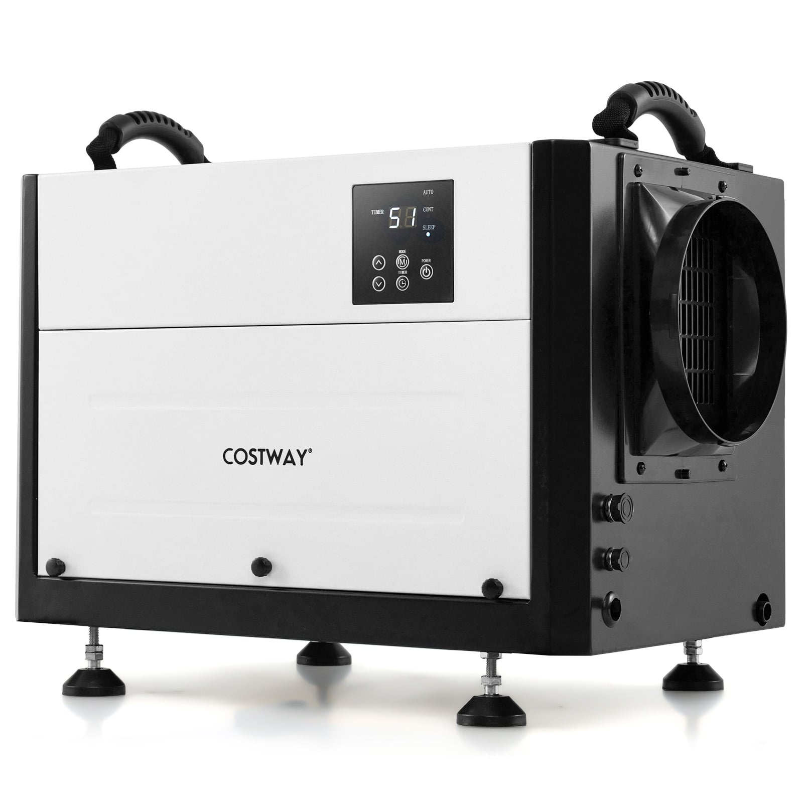50/70L/Day Crawl Space Dehumidifier with 3 Modes and 24H Timer-Black-50L