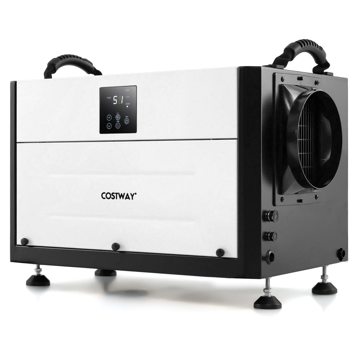 50/70L/Day Crawl Space Dehumidifier with 3 Modes and 24H Timer-Black-70L