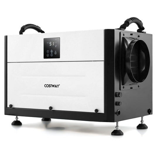 50/70L/Day Crawl Space Dehumidifier with 3 Modes and 24H Timer-Black-70L