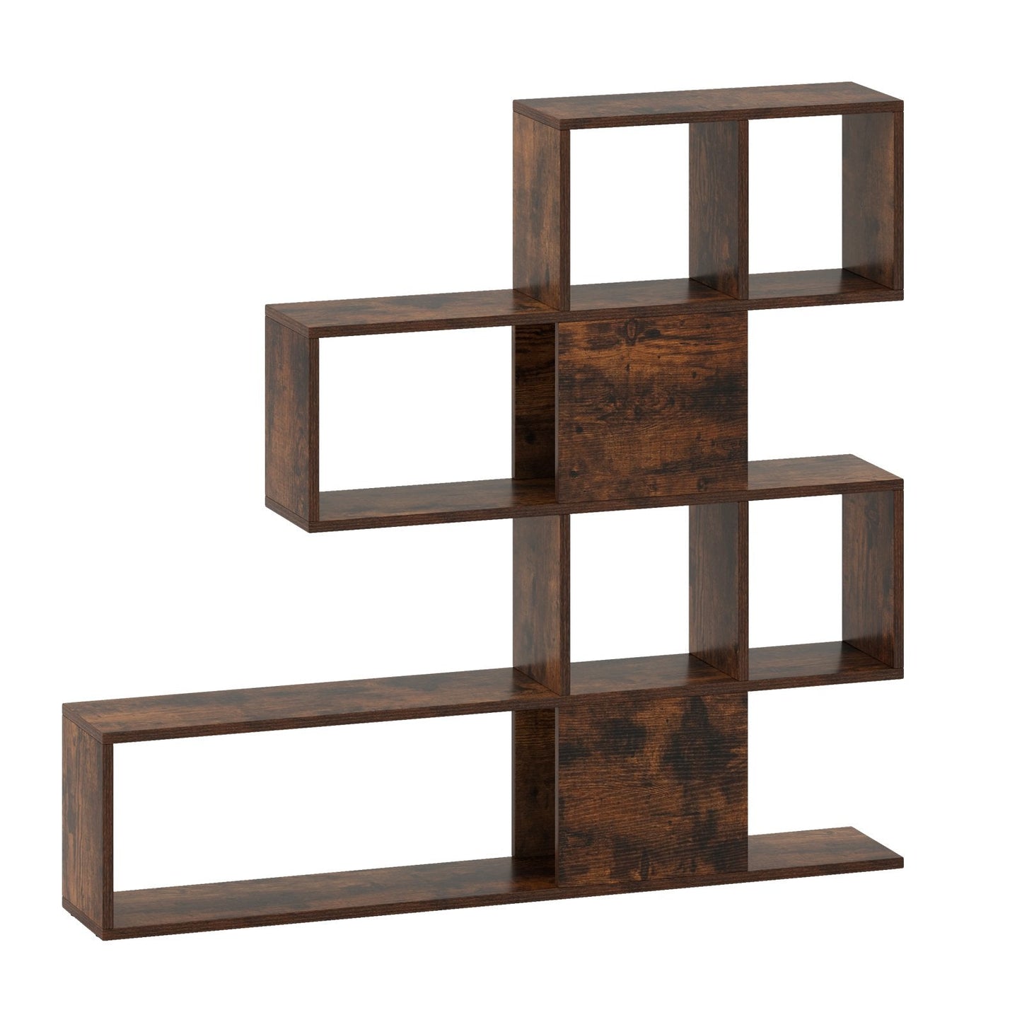 5-Tier Display and Storage Bookshelf for Home and Office-Rustic Brown