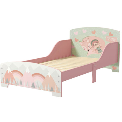 ZONEKIZ Toddler Bed Frame, Kids Bedroom Furniture for Ages 3-6 Years, Pink