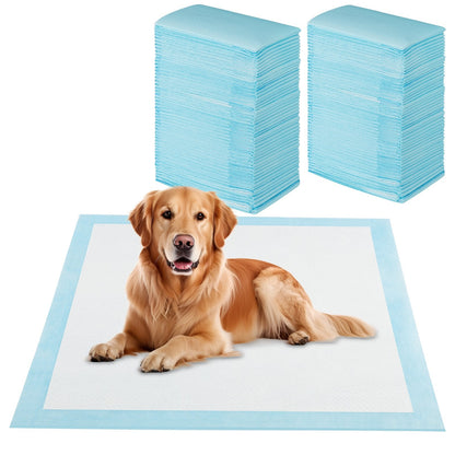Dog and Puppy Pee Pads 90 x 90 cm(100 Counts) 6-Layer Leak-Proof Pet Pads-Blue