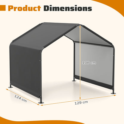 129CM Dog Shade Shelter for Large Medium Small Breeds-Black