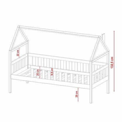 Wooden Single Bed Domi