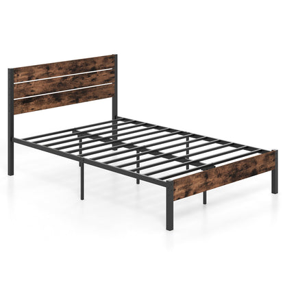 Single/Double Size Bed Frame with High Headboard-Double Size