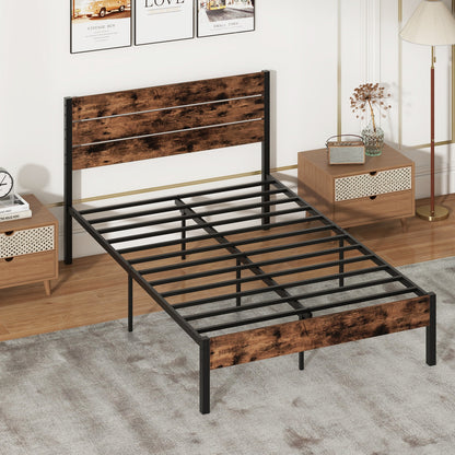 Single/Double Size Bed Frame with High Headboard-Double Size
