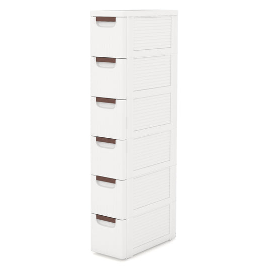 3/4/5/6-Drawer Narrow Storage Cabinet for Small Space-6-Tier